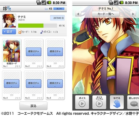 『嫁コレ』女子部 追加キャラ情報：『遙かなる時空の中で5』チナミ-1