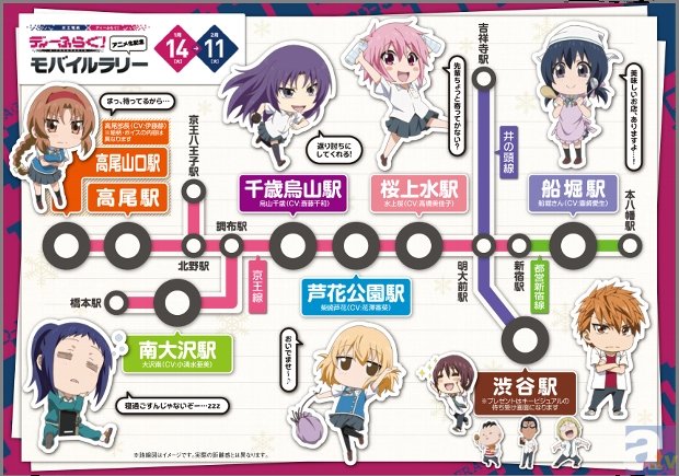 京王電鉄×『ディーふらぐ！』　アニメ化記念モバイルラリーが、1月14日（火）から開催！