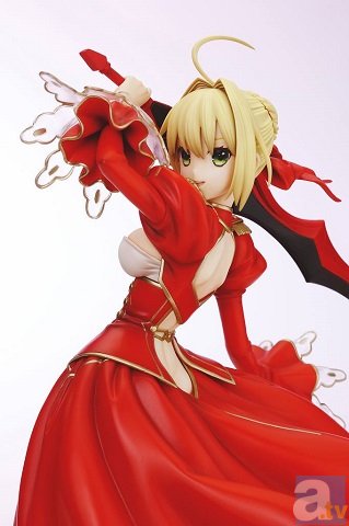 『Fate/EXTRA』より、赤い衣装を纏った「セイバー」がフィギュア化！-1