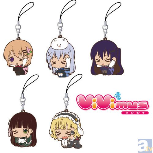 デフォルメブランド「ViVimus」から 大人気アニメ『ご注文はうさぎですか?』ラバーストラップ登場!-1