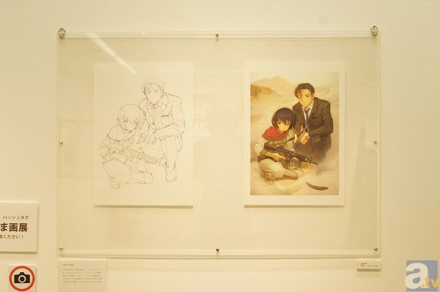 美麗なイラストと、その完成の過程がわかる。「しずまよしのり マージナル・オペレーション画展」レポート-4