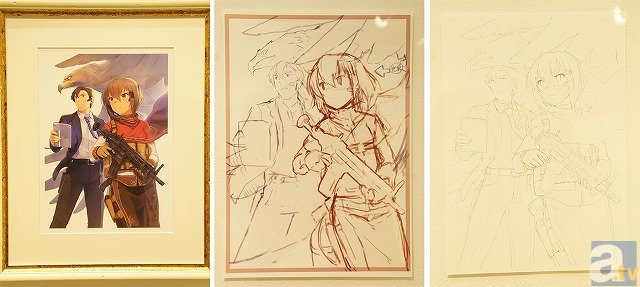 美麗なイラストと、その完成の過程がわかる。「しずまよしのり マージナル・オペレーション画展」レポート-3