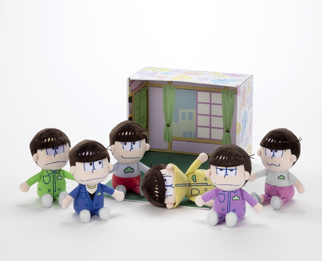 シチュエーション遊びがはかどる！　6つ子のあの部屋を再現『おそ松さん ビーンズぬいぐるみ6つ子BOXセット』が受注受付開始！-1