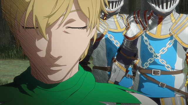 TVアニメ『ベルセルク』第2話「聖鉄鎖騎士団」より場面カット到着