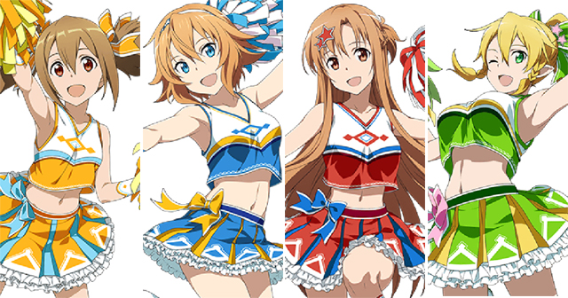 アプリ『SAO コード・レジスタ』アスナ、シリカ、リーファ、フィリアが可愛いチアリーダー姿に！-1