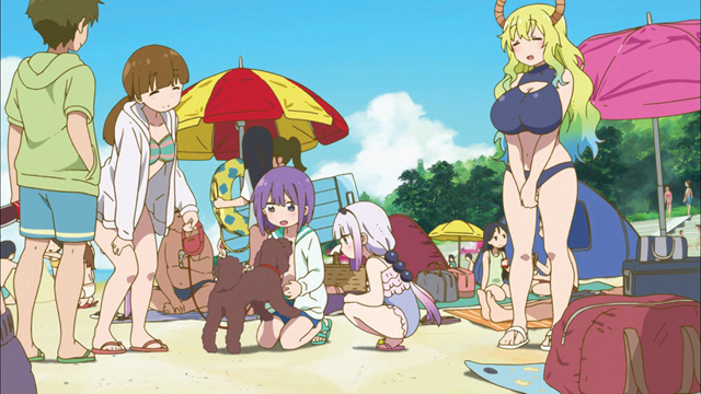 TVアニメ『小林さんちのメイドラゴン』第7話より先行場面カット到着！水着を着て海へ、そして夏コミに!!