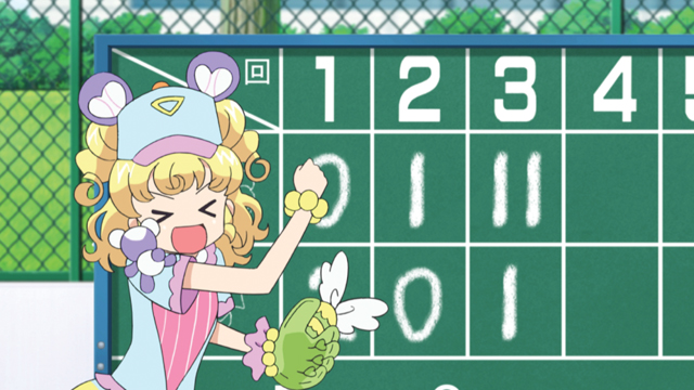 TVアニメ『アイドルタイムプリパラ』第11話より先行場面カット到着！にのが出場するソフトボールの試合とアイドルタイムグランプリが重なってしまい……