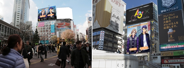 『A3！』のプロモ映像“秋組編”が、渋谷と戎橋の大型ビジョンで放映決定！　沢城千春さんと武内駿輔さんの録りおろしボイスも披露の画像-1