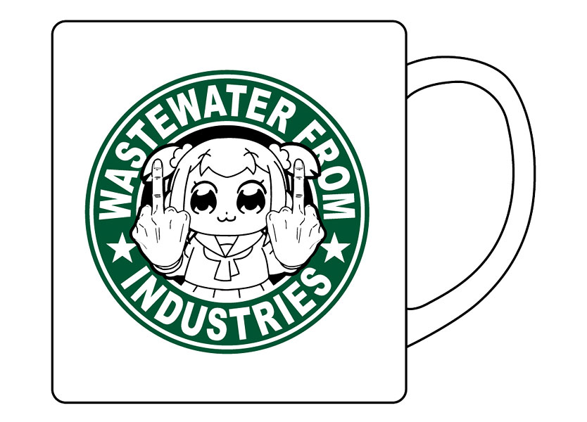 「ポプテピピック工業廃水 マグカップ」が発売決定！　いつものコーヒーも工業廃水に早変わり!?　「AJ2018」にて先行販売も