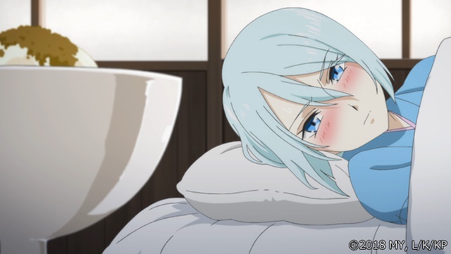 TVアニメ『かくりよの宿飯』第4話の先行場面カット＆あらすじが到着！葵が天神屋に戻ると、雪女のお涼が熱で倒れてしまって……