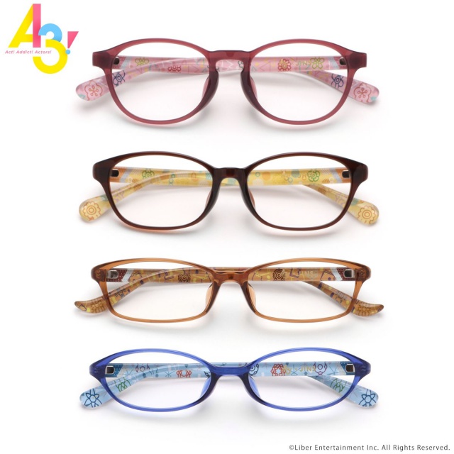 「A3!×JINS×BANDAI」のコラボメガネ全20種が予約受付開始！ オリジナルケース、セリート、缶バッジが付属！ プレミアムバンダイ限定でアクキーも販売-2